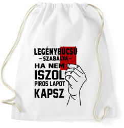 printfashion Legénybúcsú szabálya - Sportzsák, Tornazsák - Fehér (18263855)