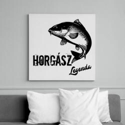 printfashion Horgász legenda - Vászonkép - Fehér (18329720)
