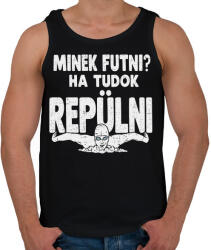 printfashion Minek futni ha tudok repülni - Férfi atléta - Fekete (18462559)