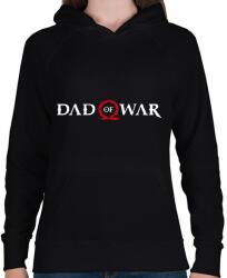 printfashion Dad of war - Női kapucnis pulóver - Fekete (18420237)
