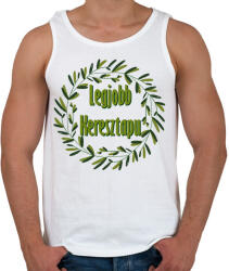 printfashion Legjobb Keresztapu - Férfi atléta - Fehér (18212540)