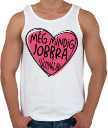 printfashion Még mindig jobbra húználak - Férfi atléta - Fehér (18205443)