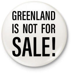 printfashion Greenland is not for sale! - Grönland nem eladó! - Kitűző, hűtőmágnes - Fehér (18129957)