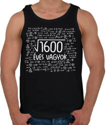 printfashion 40 éves matematikus - Férfi atléta - Fekete (18207276)