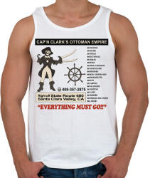 printfashion Clark Kapitány bútorboltja - Férfi atléta - Fehér (18447902)