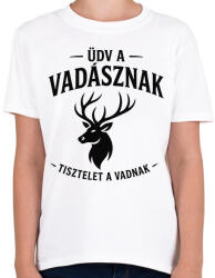 printfashion Üdv a vadásznak - Gyerek póló - Fehér (18435176)