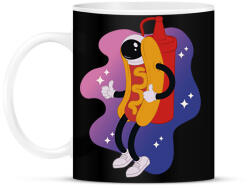 printfashion Hot dog űrhajós - Bögre - Fekete (18002979)