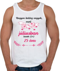 printfashion 50 (225) szülinap júl - Férfi atléta - Fehér (18478130)