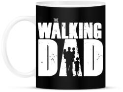 printfashion The walking dad - apa három gyerekkel - fehér - Bögre - Fekete (18443740)