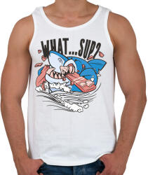 printfashion Cápa vs SUP - Férfi atléta - Fehér (17962661)