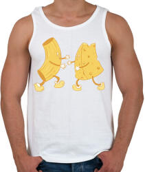 printfashion Sajt és tészta - Férfi atléta - Fehér (18027362)