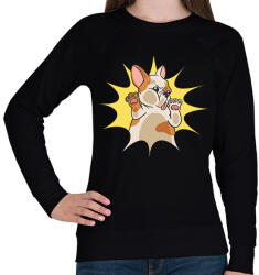 printfashion Francia bulldog - Női pulóver - Fekete (17931243)
