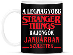 printfashion A legnagyobb stranger things rajongók - Hónappal - Bögre - Fekete (18124087)