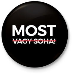 printfashion Most vagy Soha! - Tisza - Kitűző, hűtőmágnes - Fekete (18333375)