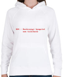 printfashion 404 Karácsonyi hangulat nem található - Női kapucnis pulóver - Fehér (18055433)