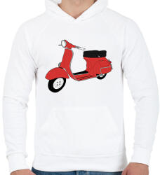 printfashion Motor - Férfi kapucnis pulóver - Fehér (18286672)