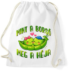 printfashion Mint a borsó meg a héja - Sportzsák, Tornazsák - Fehér (18113001)