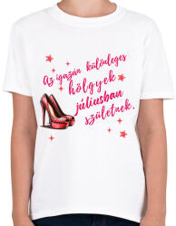 printfashion Szülinap tűsarkú pink - Gyerek póló - Fehér (18477312)