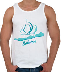 printfashion Balaton vitorlás - Férfi atléta - Fehér (18490504)