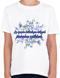 printfashion Különleges högy kék virág - Gyerek póló - Fehér (18359598)