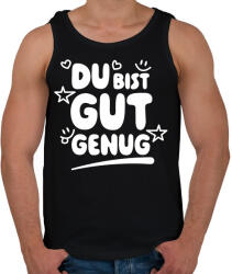 printfashion Du bist gut genug - Férfi atléta - Fekete (18512955)