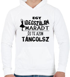 printfashion Egy idegszálam maradt - Férfi kapucnis pulóver - Fehér (18221638)