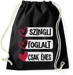 printfashion Szingli foglalt csak éhes - Sportzsák, Tornazsák - Fekete (18120652)