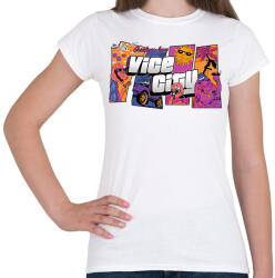 printfashion Vice City kalandok - Női póló - Fehér (18484198)