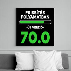 printfashion Frissítés folyamatban szülinapi 70 - Vászonkép - Fekete (18261864)