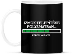 printfashion izmok telepítése folyamatban - Bögre - Fekete (18123187)