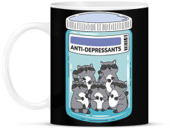 printfashion Antidepresszáns mosómacik - Bögre - Fekete (17961681)