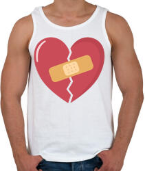 printfashion Broken Heart - Férfi atléta - Fehér (18129977)