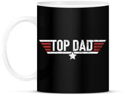 printfashion TOP dad legjobb apa - Bögre - Fekete (18299106)
