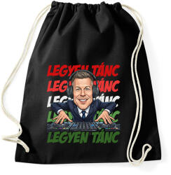 printfashion DJ Magyar Péter Legyen Tánc - Sportzsák, Tornazsák - Fekete (18349091)