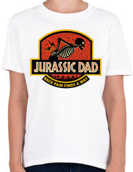 printfashion Jurassic dad - Gyerek póló - Fehér (18423726)