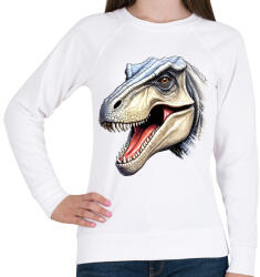 printfashion T-rex - Női pulóver - Fehér (18001056)