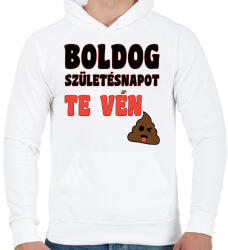 printfashion Szülinapra - Férfi kapucnis pulóver - Fehér (18180433)