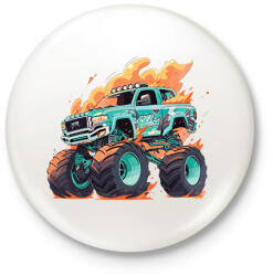printfashion Monster truck - Kitűző, hűtőmágnes - Fehér (18032191)