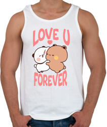 printfashion Bubu és Dudu love you forever - Férfi atléta - Fehér (18152965)