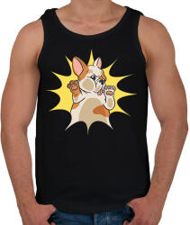 printfashion Francia bulldog - Férfi atléta - Fekete (17931161)