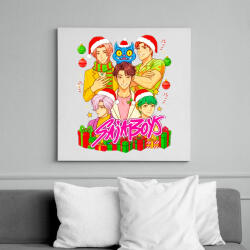 printfashion Saja Boys karácsony - Vászonkép - Fehér (17871381)