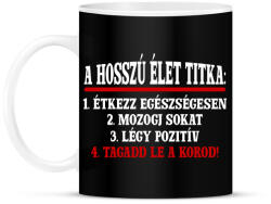 printfashion A hosszú élet titka - Bögre - Fekete (18211583)