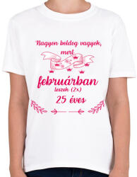 printfashion 50 (225) szülinap (1) - Gyerek póló - Fehér (18140425)