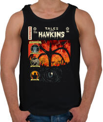 printfashion Stranger Things Tales from Hawkins - Férfi atléta - Fekete (18072803)