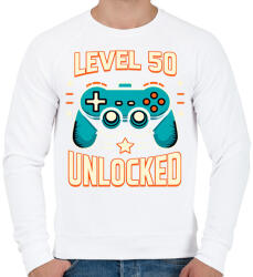 printfashion level 50 - Férfi pulóver - Fehér (18498331)
