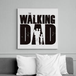 printfashion The walking dad - apa három gyerekkel - Vászonkép - Fehér (18443312)