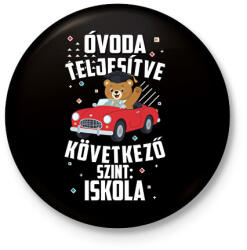 printfashion óvoda teljesítve autos - Kitűző, hűtőmágnes - Fekete (18339787)