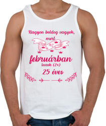 printfashion 50 (225) szülinap (1) - Férfi atléta - Fehér (18140327)