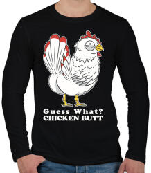 printfashion Csirke fenék - Férfi hosszú ujjú póló - Fekete (17967113)