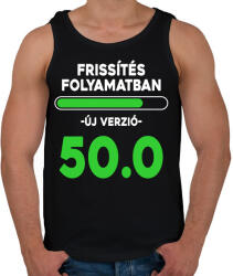 printfashion Frissítés folyamatban szülinapi 50 - Férfi atléta - Fekete (18260500)
